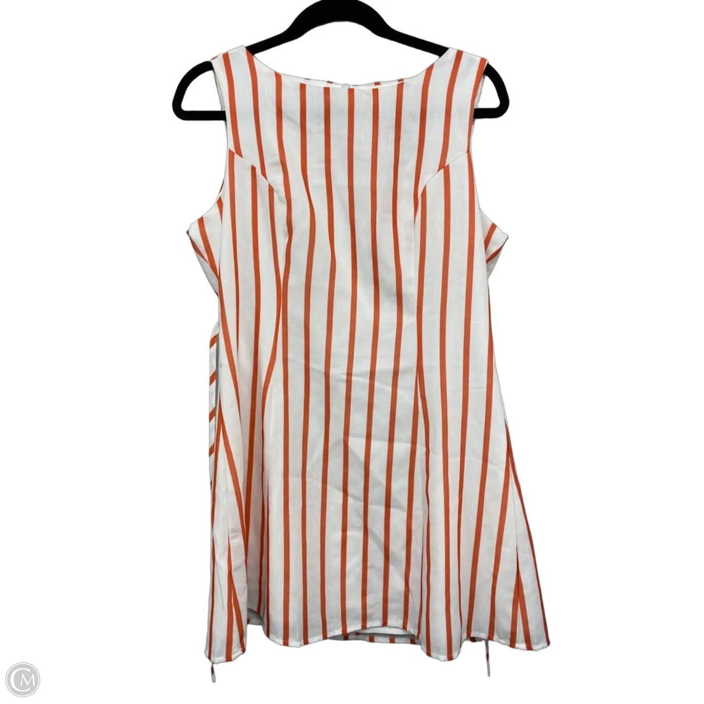 Dress Casual Short By Cider In Orange & White, Size: L