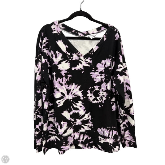 Sweatshirt Crewneck By Athleta In Black & Purple, Size: Xl