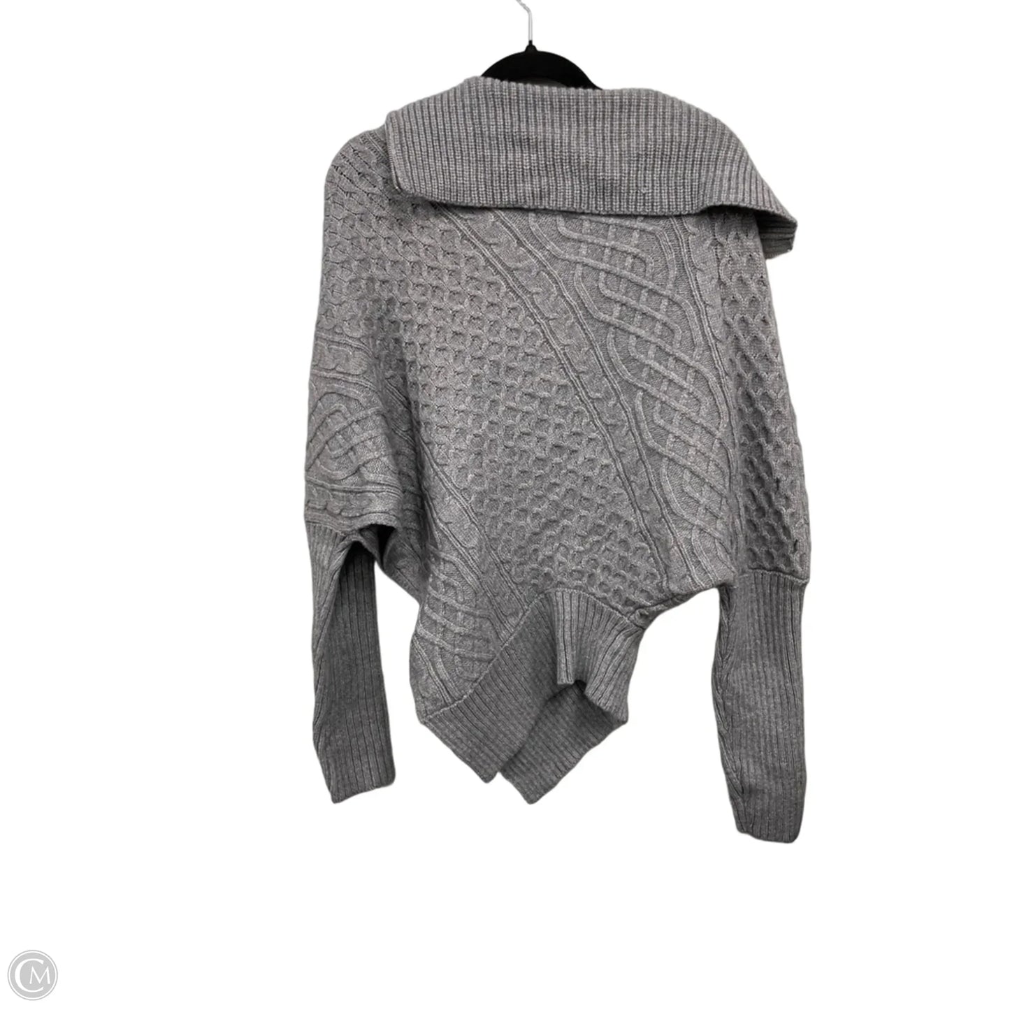 Sweater Cardigan By Elan In Grey, Size: M