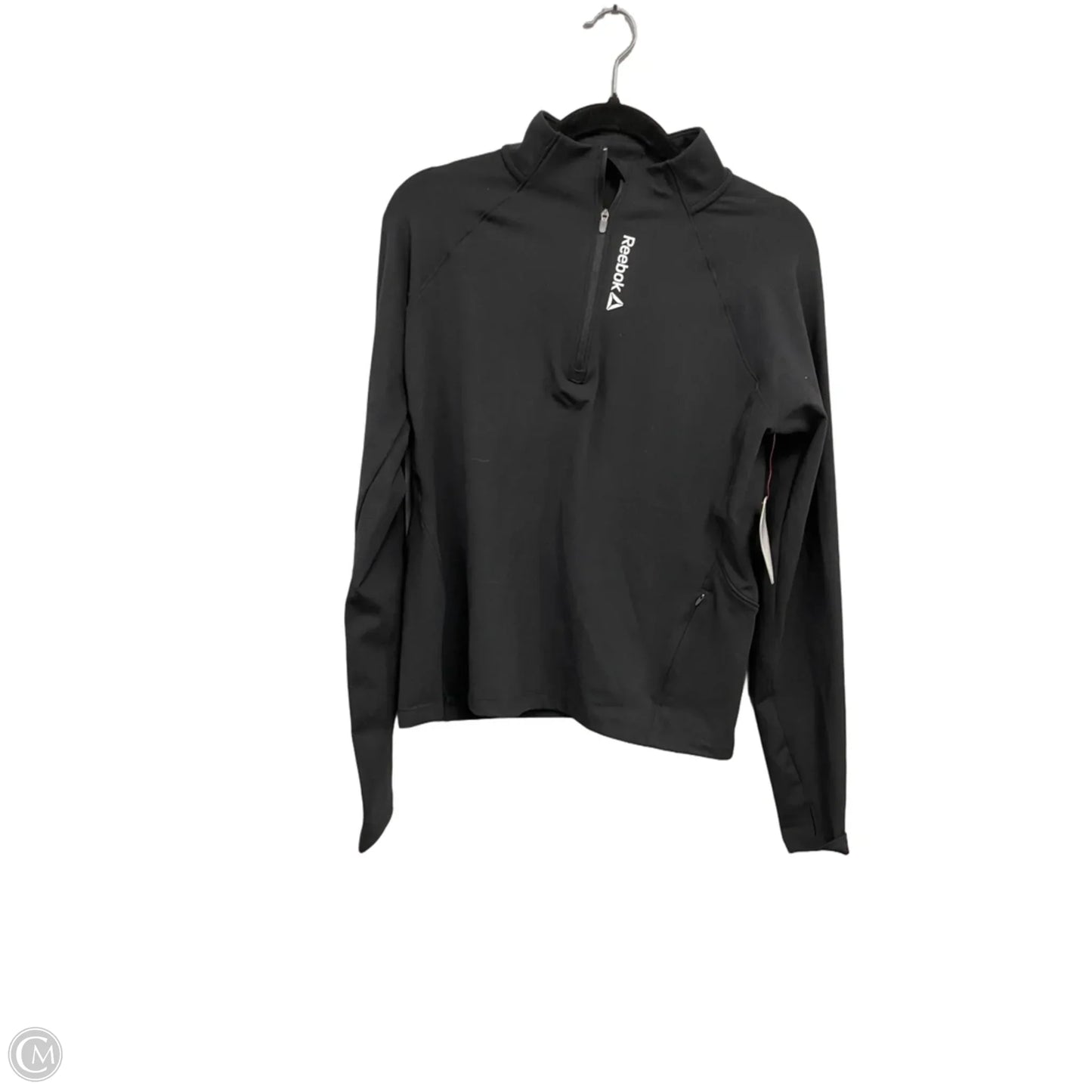 Athletic Jacket By Reebok In Black, Size: L