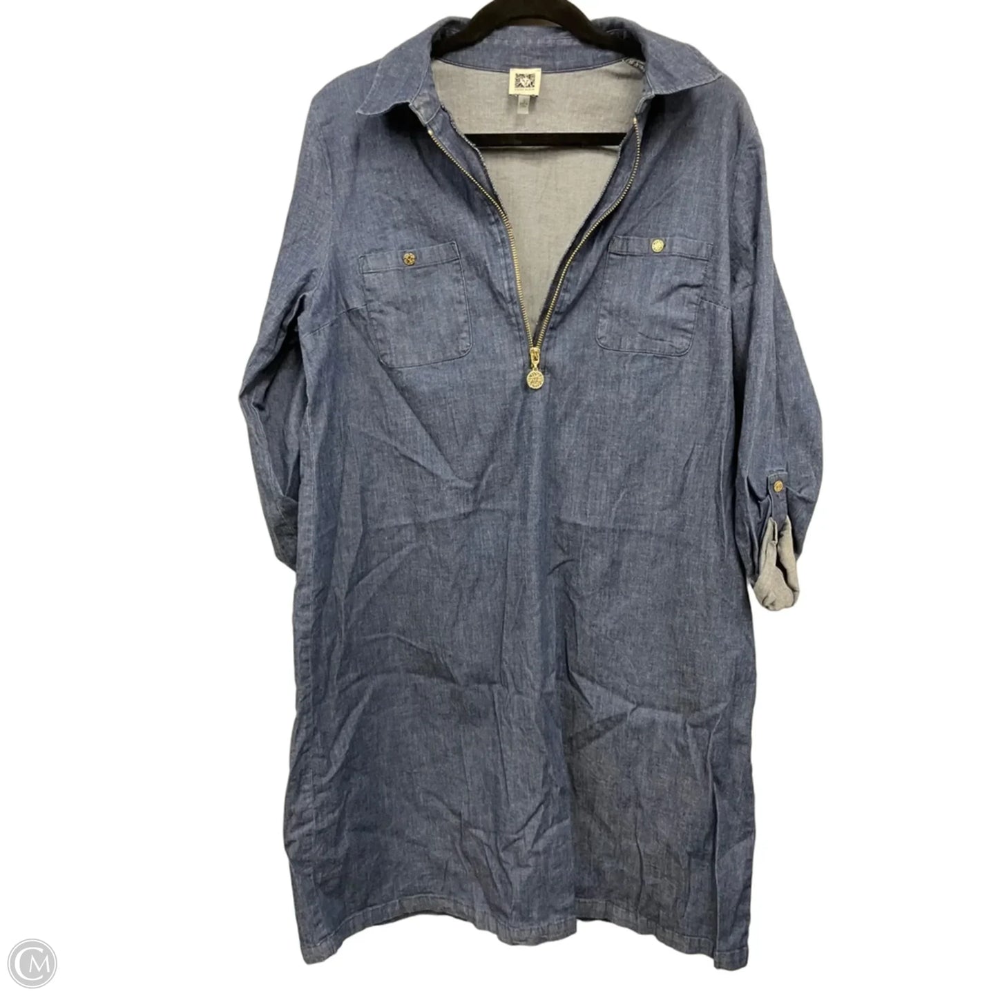 Dress Casual Short By Anne Klein In Blue Denim, Size: 12