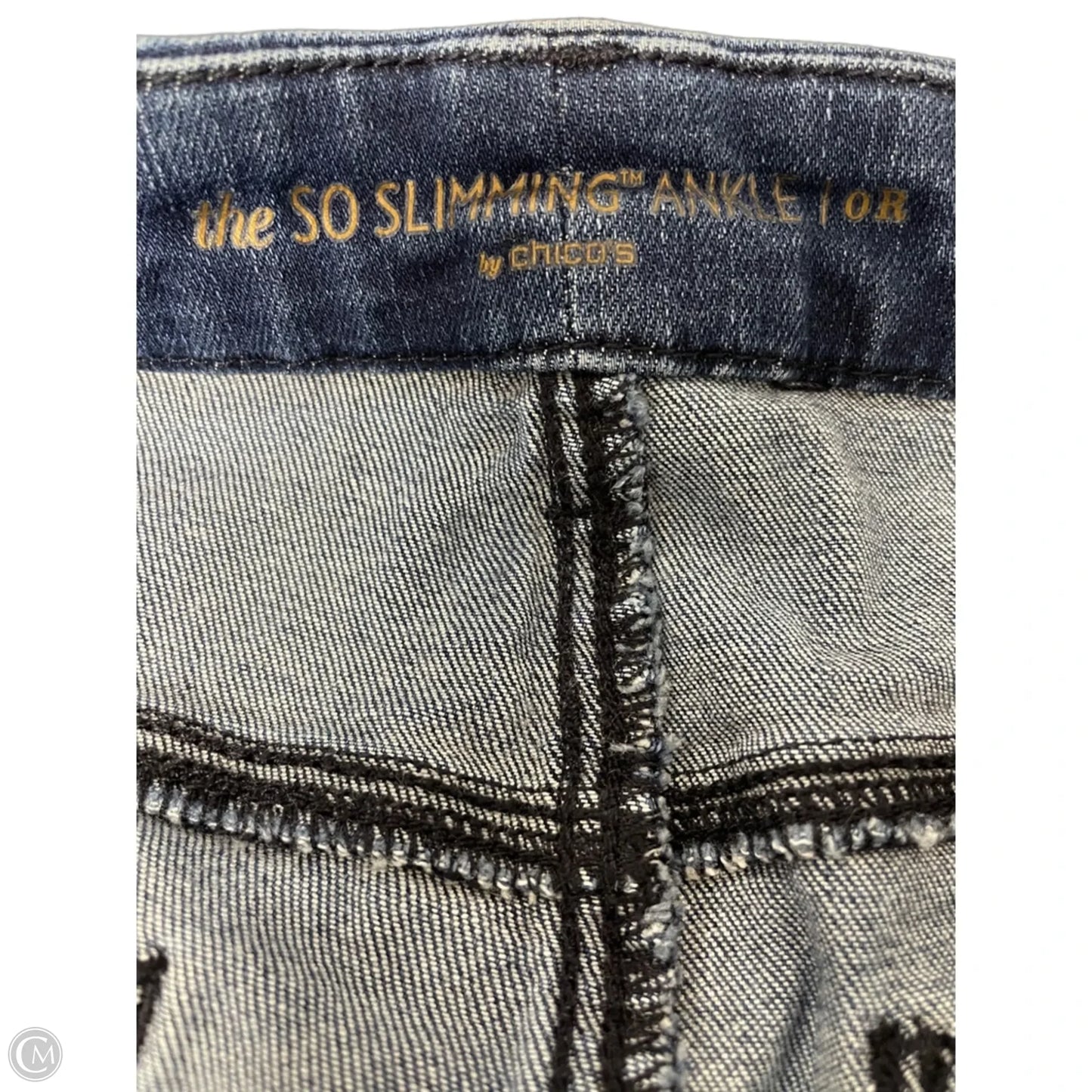 Jeans Skinny By Chicos In Blue Denim, Size: 0