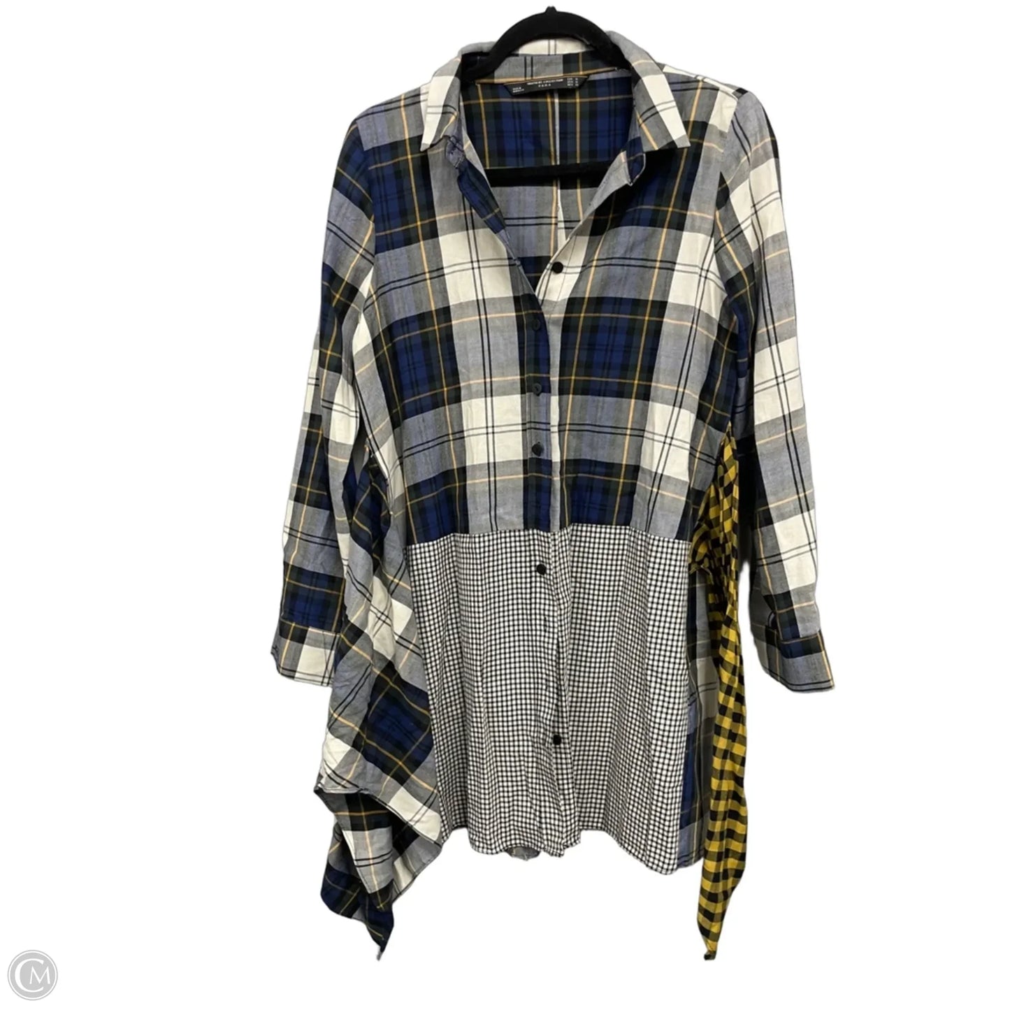 Dress Casual Short By Zara In Plaid Pattern, Size: M