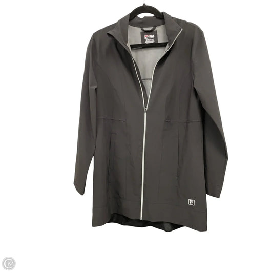 Jacket Windbreaker By Fila In Black, Size: M