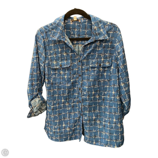 Blouse 3/4 Sleeve By Notations In Blue, Size: M