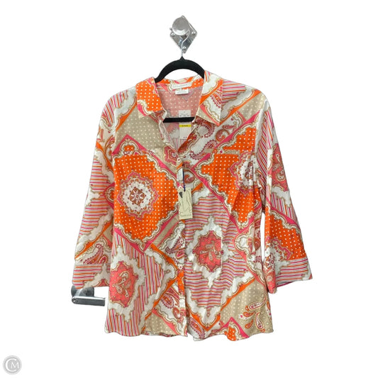 Top Long Sleeve By Van Heusen In Paisley Print, Size: Xl