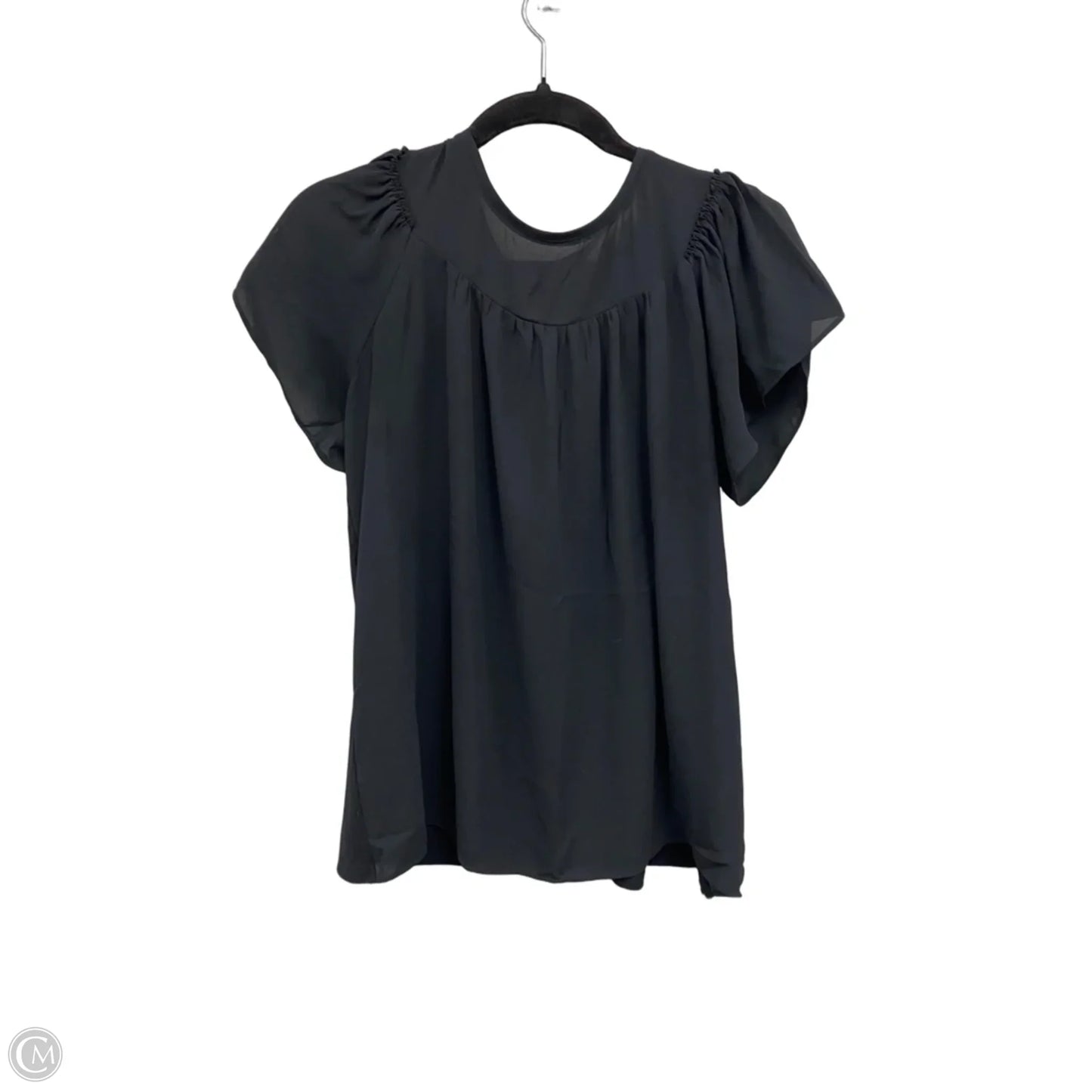 Top Short Sleeve By Loft In Black, Size: Sp