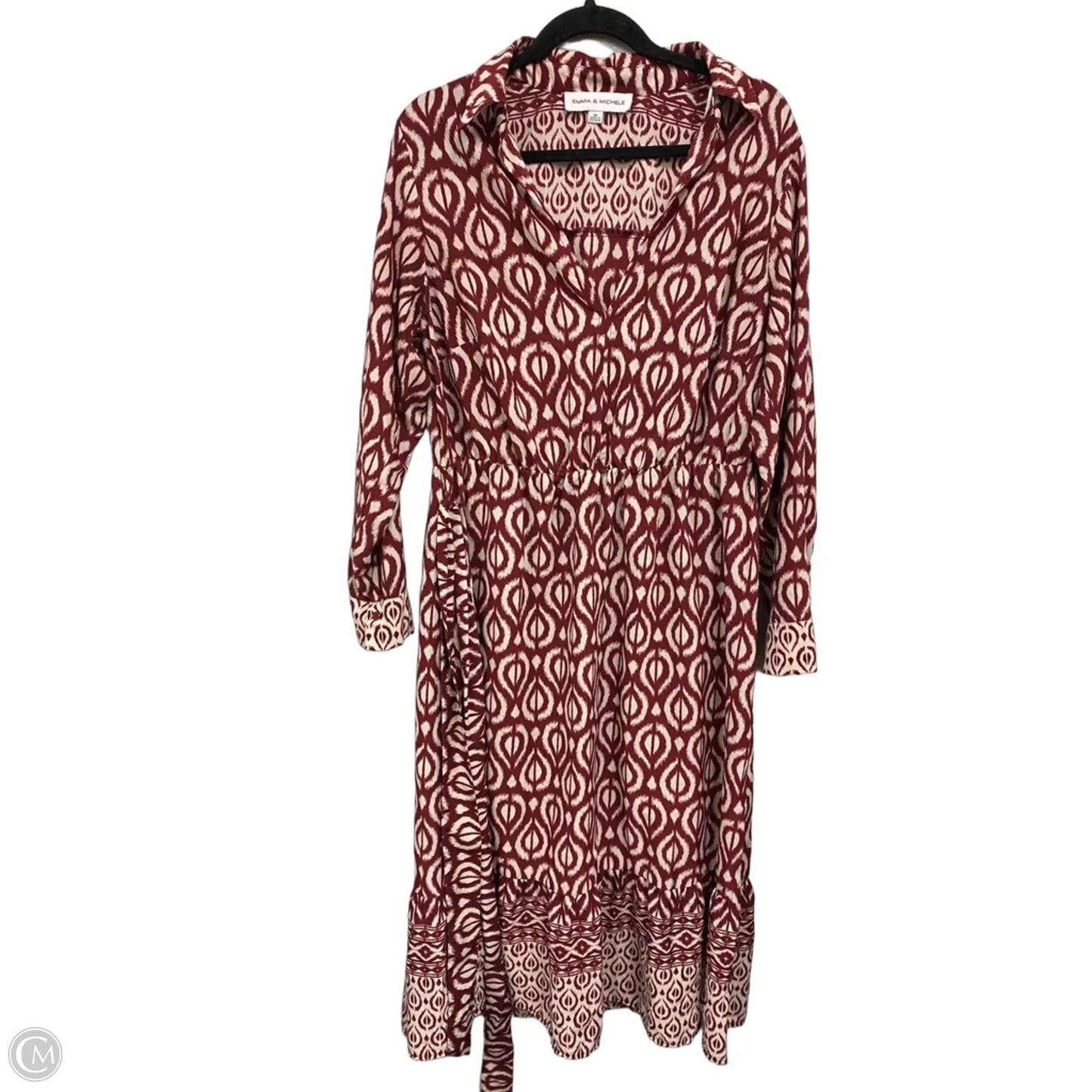 Dress Casual Maxi By Emma And Michele In Red & White, Size: 1x