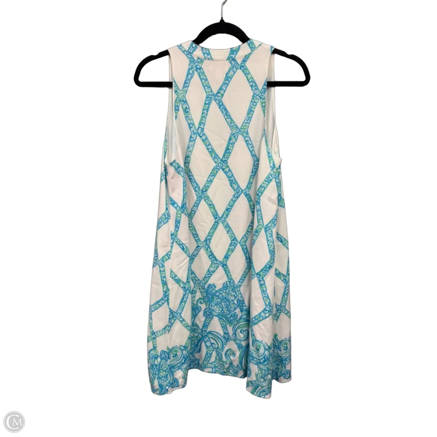 Dress Designer By Lilly Pulitzer In Blue & White, Size: M