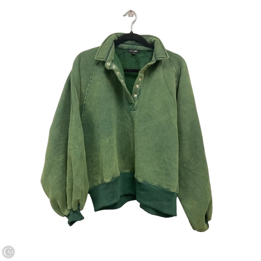 Sweatshirt Collar By Papermoon In Green, Size: L