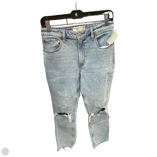 Jeans Skinny By Abercrombie And Fitch In Blue Denim, Size: 4