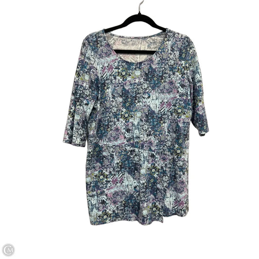 Top 3/4 Sleeve By Pure Jill In Blue & Purple, Size: Mp