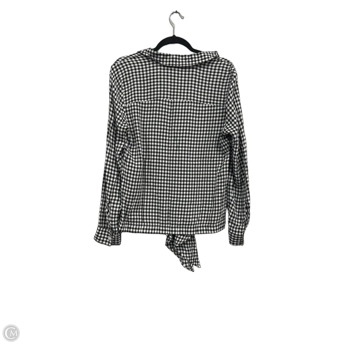 Top Long Sleeve By Jones New York In Black & White, Size: M