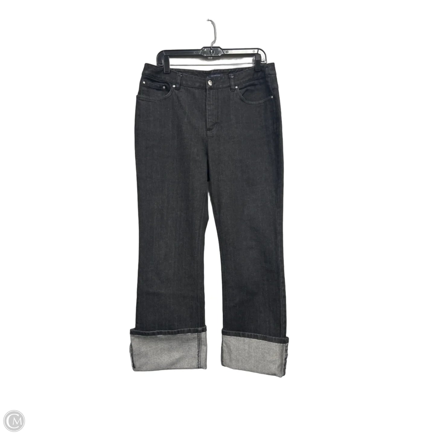 Jeans Wide Leg By Anne Klein In Black Denim, Size: 10