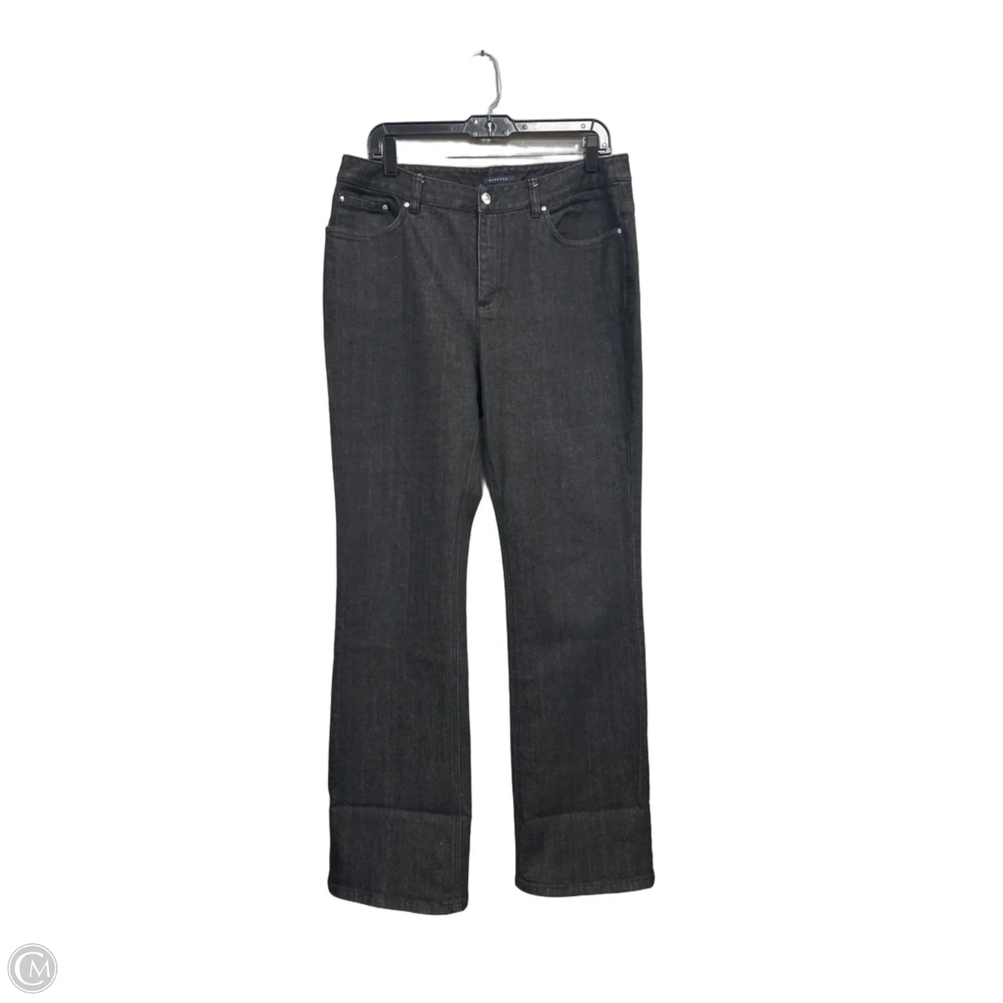 Jeans Wide Leg By Anne Klein In Black Denim, Size: 10