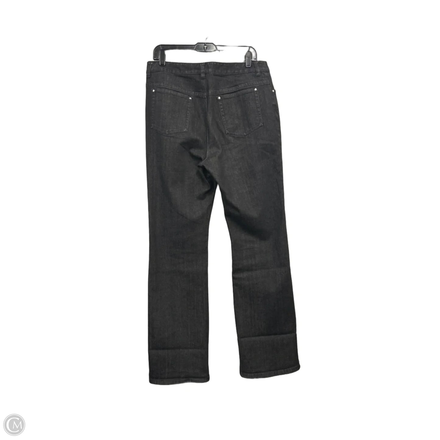 Jeans Wide Leg By Anne Klein In Black Denim, Size: 10