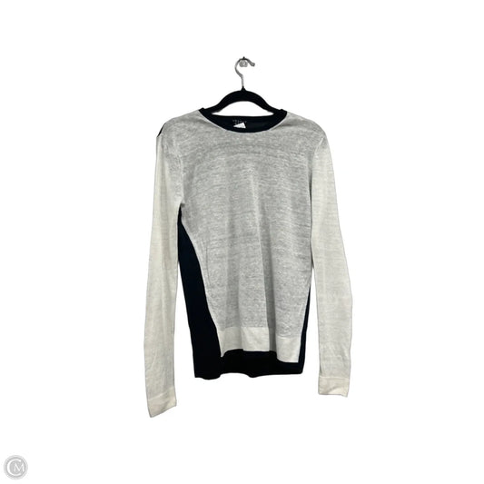Top Long Sleeve By Theory In Black & White, Size: M