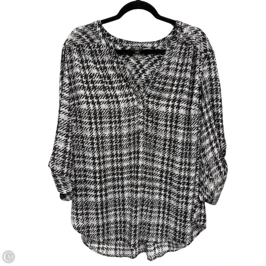 Blouse 3/4 Sleeve By Torrid In Black & White, Size: 3x