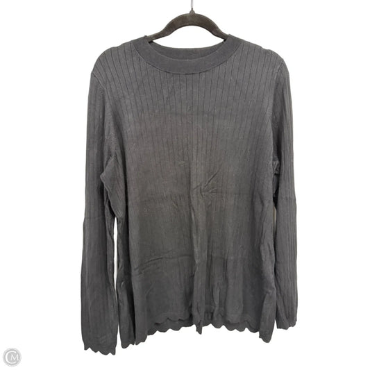 Top Long Sleeve By 41 Hawthorn In Black, Size: 2x