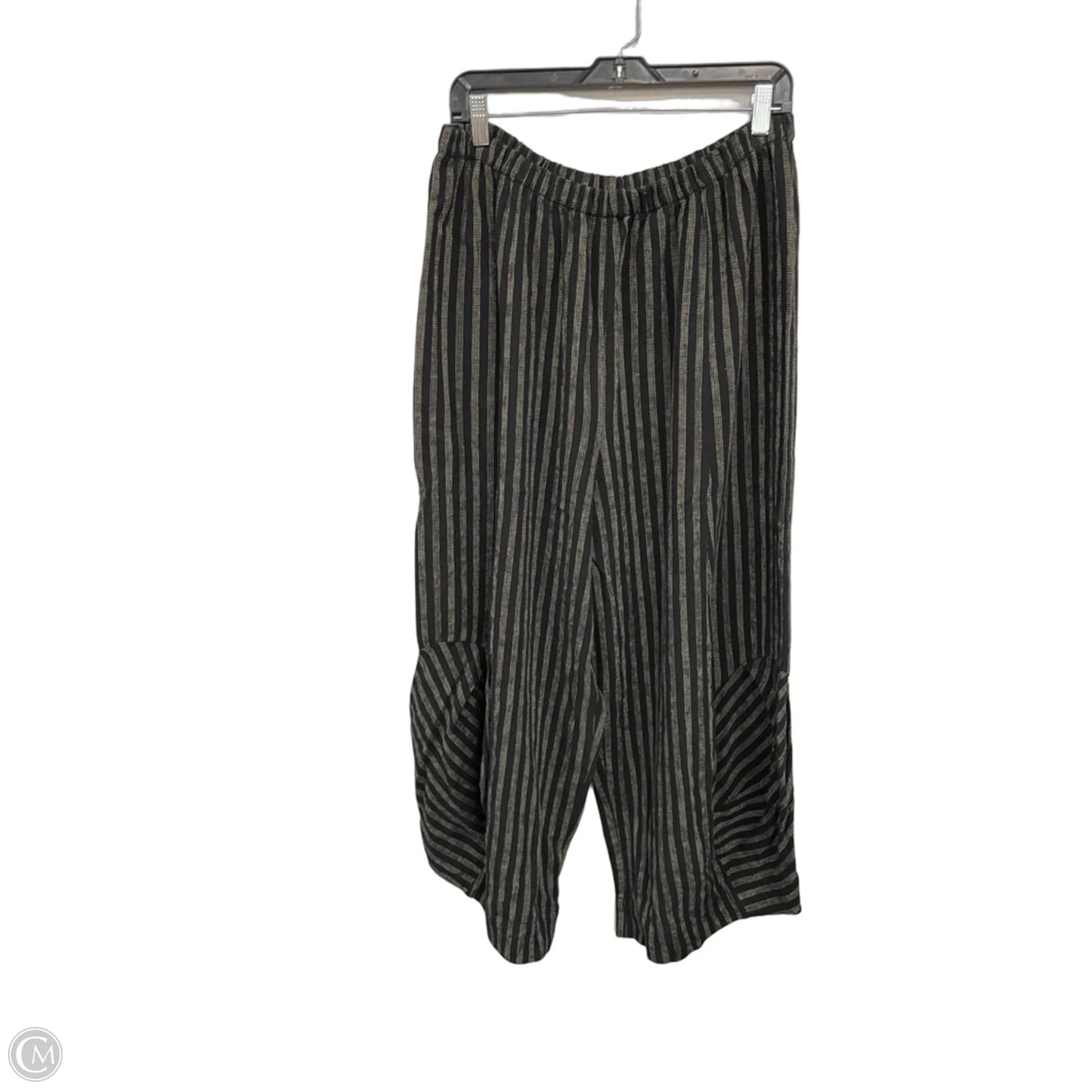 Pants Linen By Clothes Mentor In Black & Cream, Size: Xl