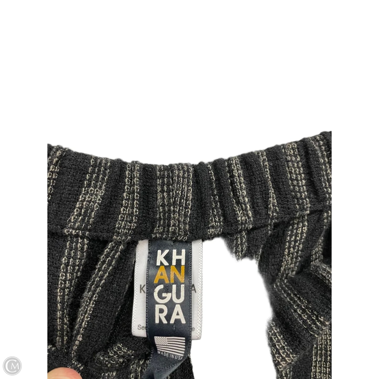 Pants Linen By Clothes Mentor In Black & Cream, Size: Xl