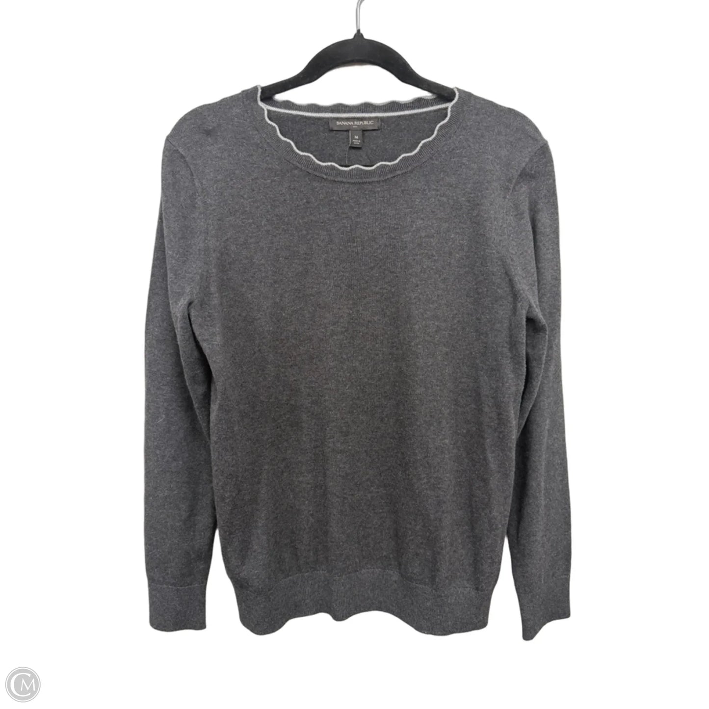 Top Long Sleeve By Banana Republic In Grey, Size: M