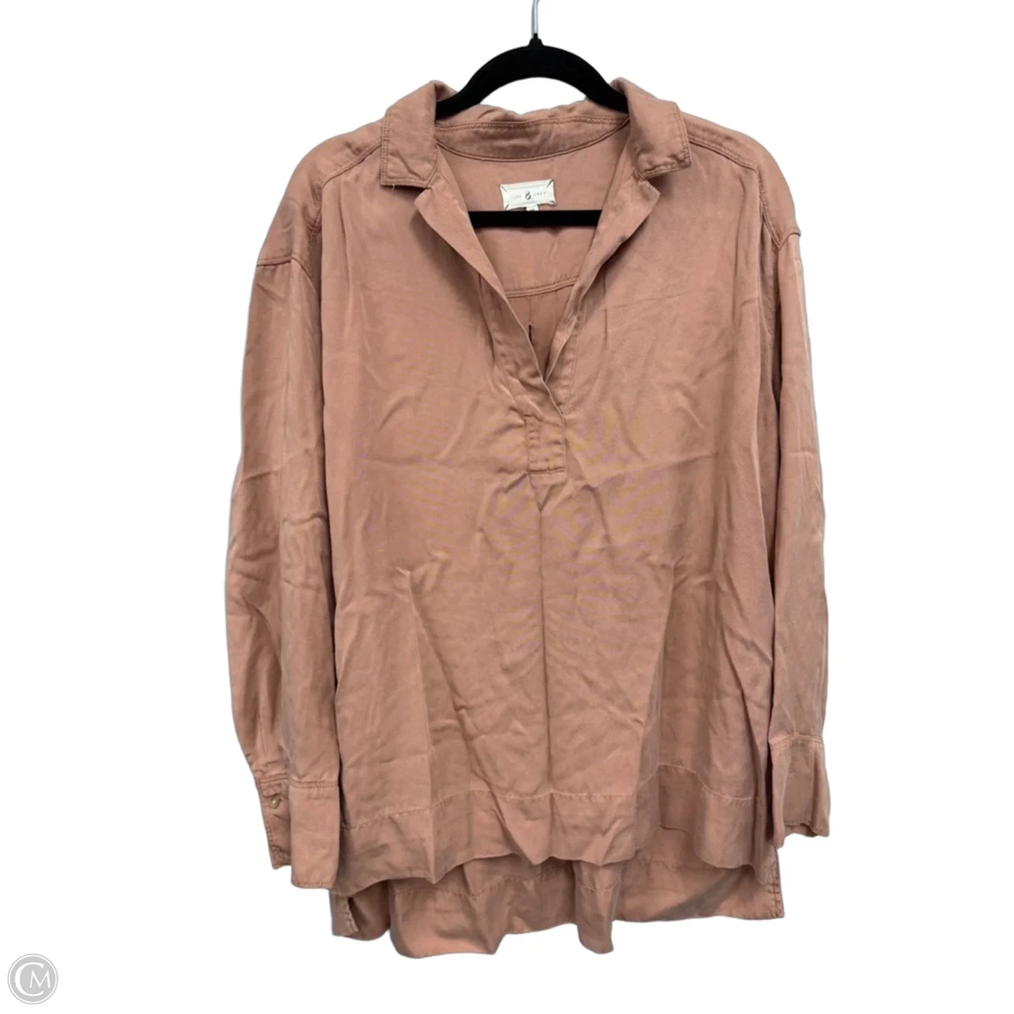Top Long Sleeve By Lou And Grey In Peach, Size: M