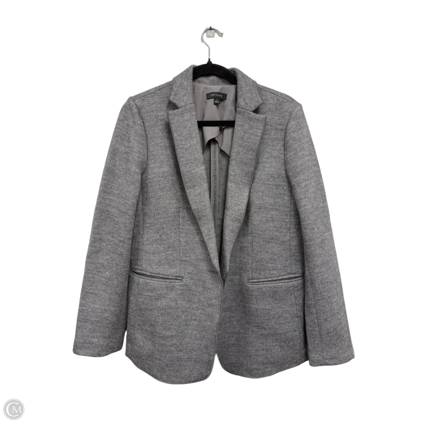 Blazer By Ann Taylor In Grey, Size: M