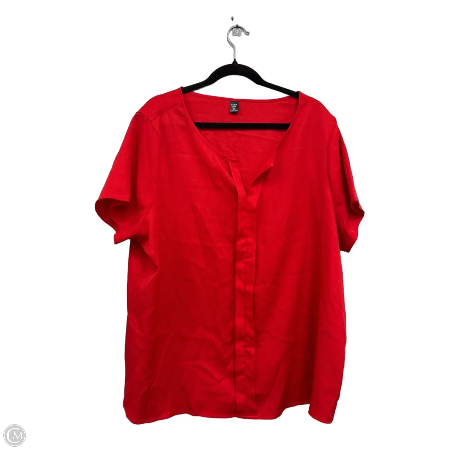 Top Short Sleeve By Shein In Red, Size: 4x