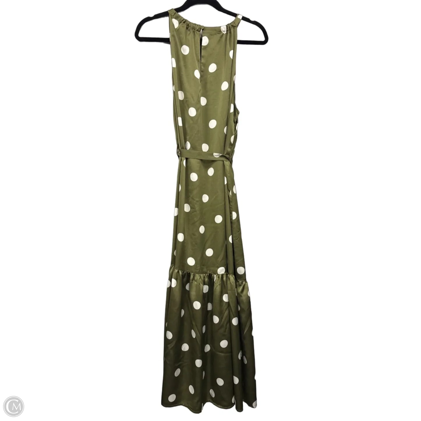 Dress Casual Maxi By Ann Taylor In Green & White, Size: L