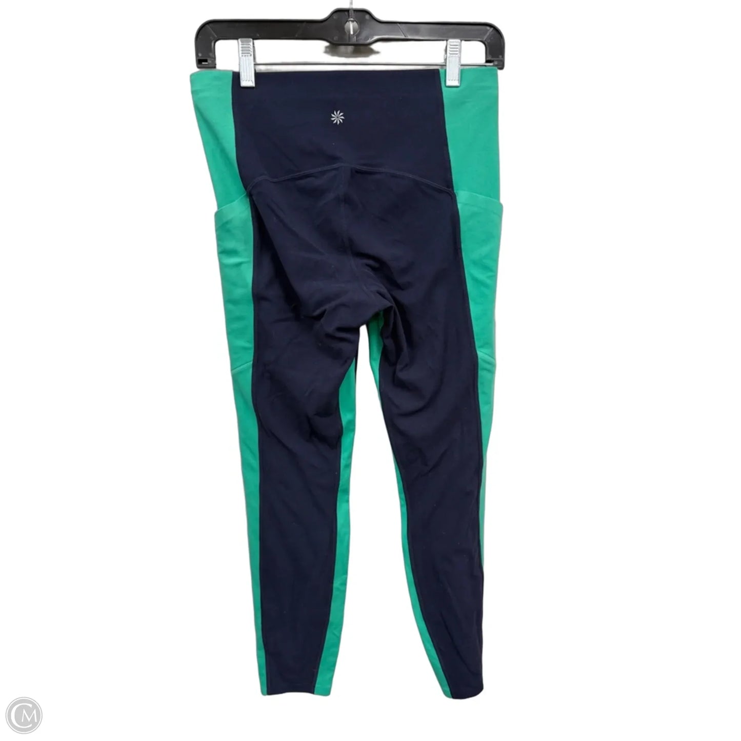 Athletic Leggings By Athleta In Blue & Green, Size: M