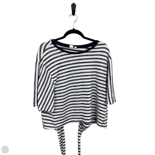 Top Short Sleeve By Gap In Blue & White, Size: L