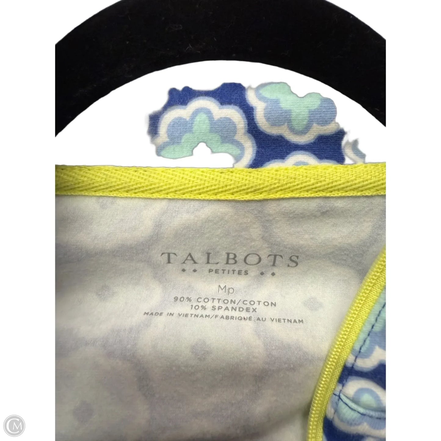 Athletic Jacket By Talbots In Blue & Yellow, Size: Mp