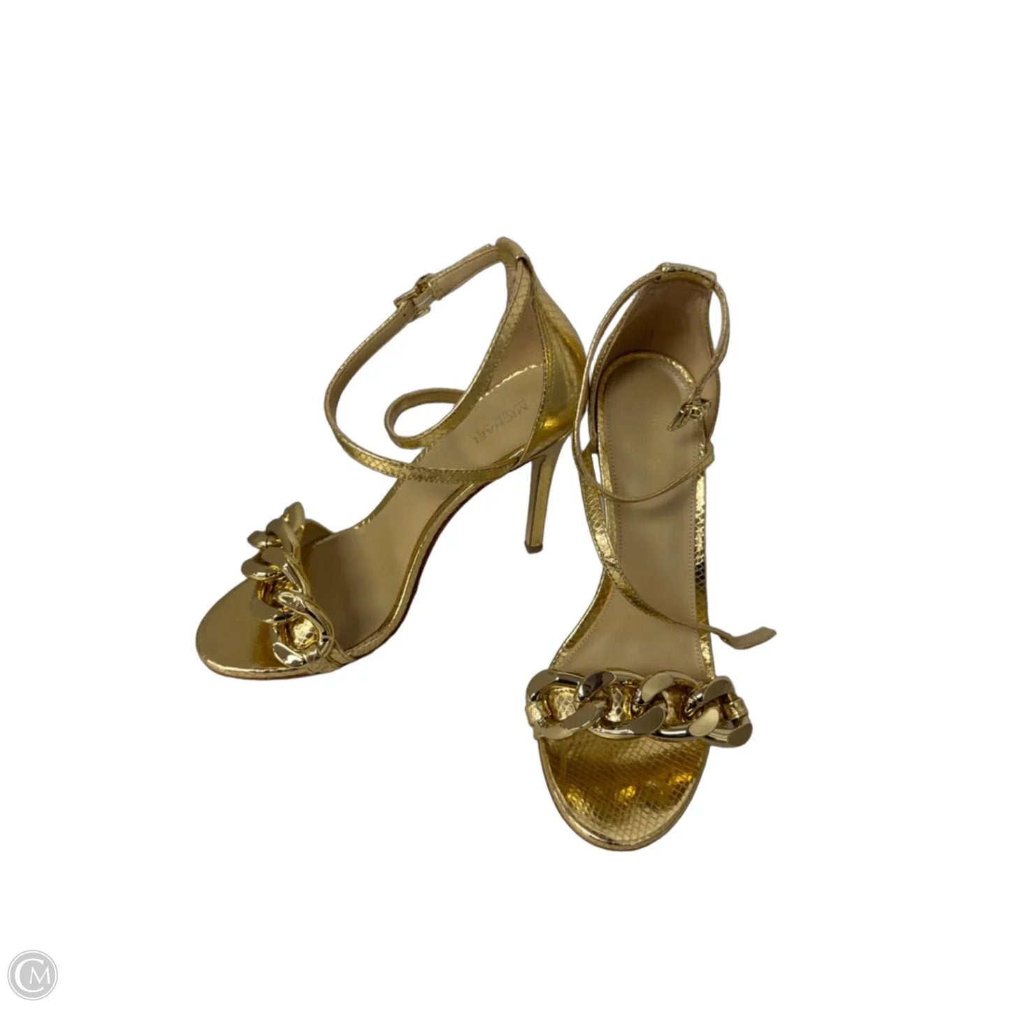 Sandals Heels Stiletto By Michael By Michael Kors In Gold, Size: 8