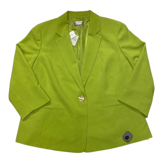 Blazer By Kasper In Chartreuse, Size:18