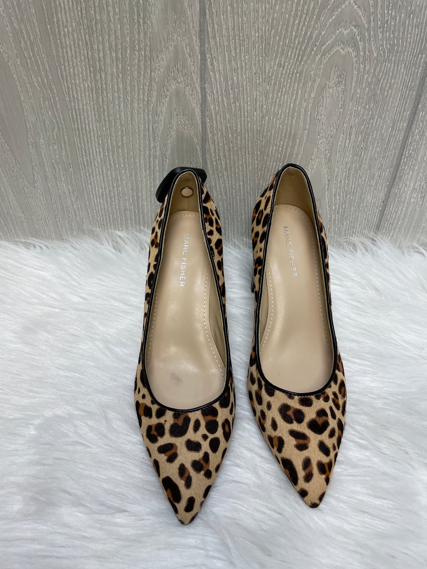 Animal Print Shoes Heels Block Marc Fisher, Size 6.5