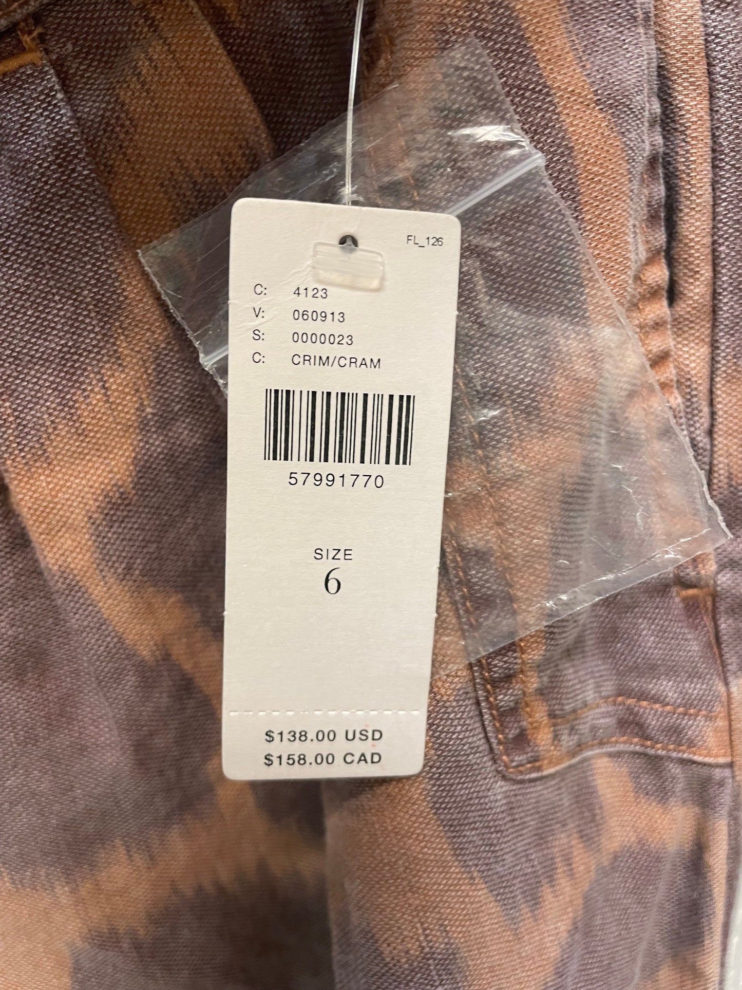 Purple & Tan Pants Joggers Anthropologie, Size 6