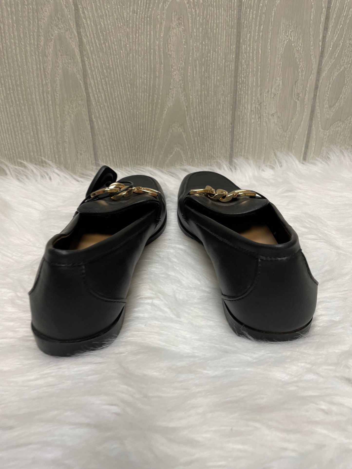 Black & Gold Shoes Heels Block H&m, Size 7.5