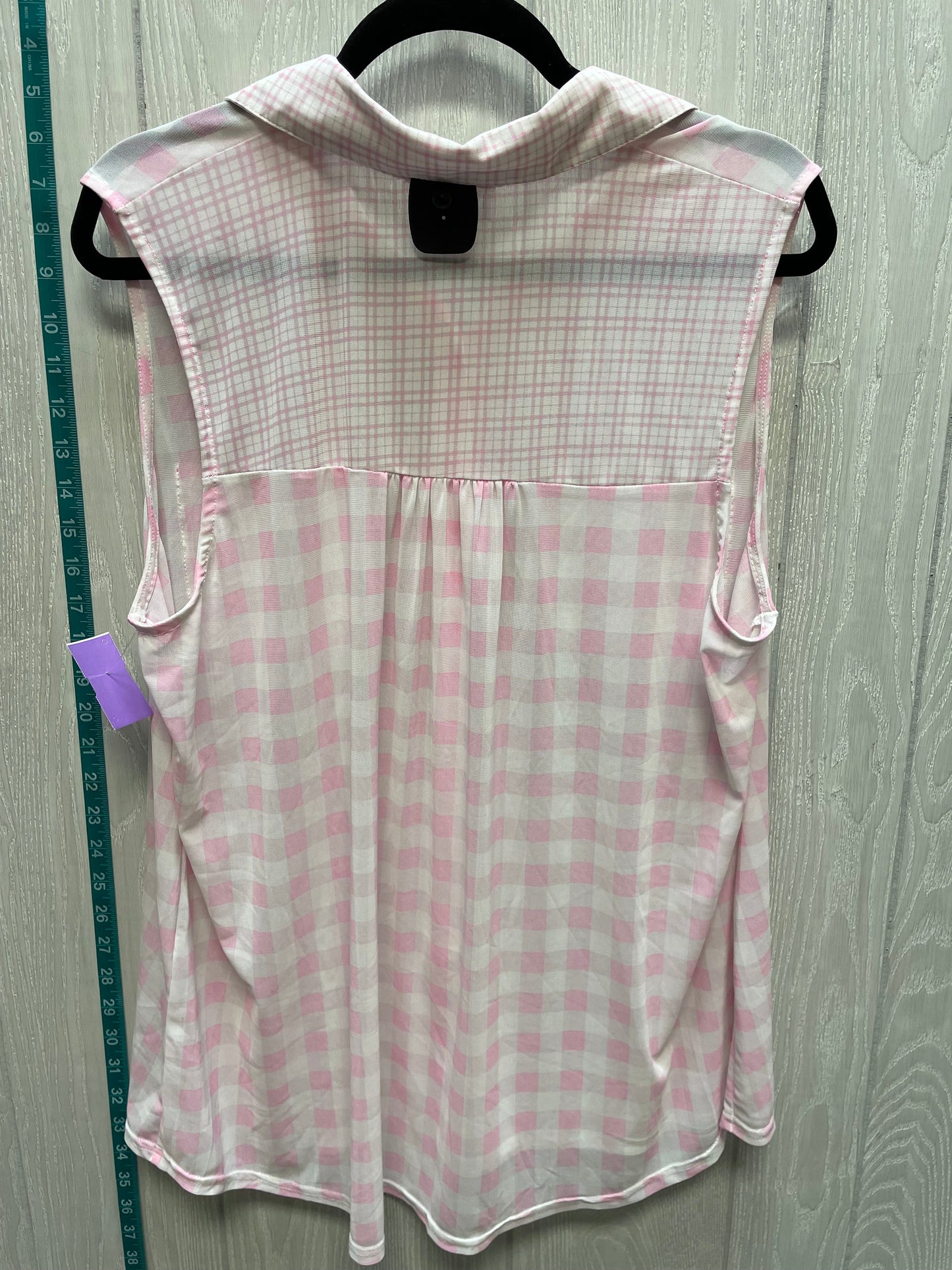 Pink & White Top Sleeveless Siren Lily, Size 2x