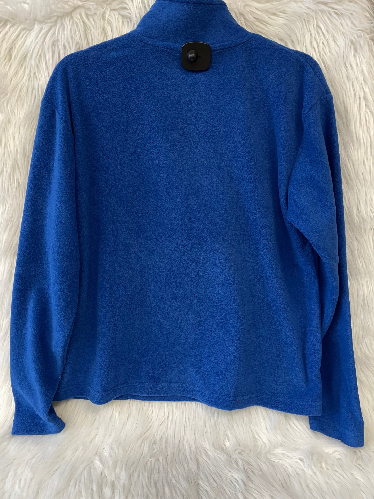 Blue Athletic Top Long Sleeve Collar Clothes Mentor, Size M