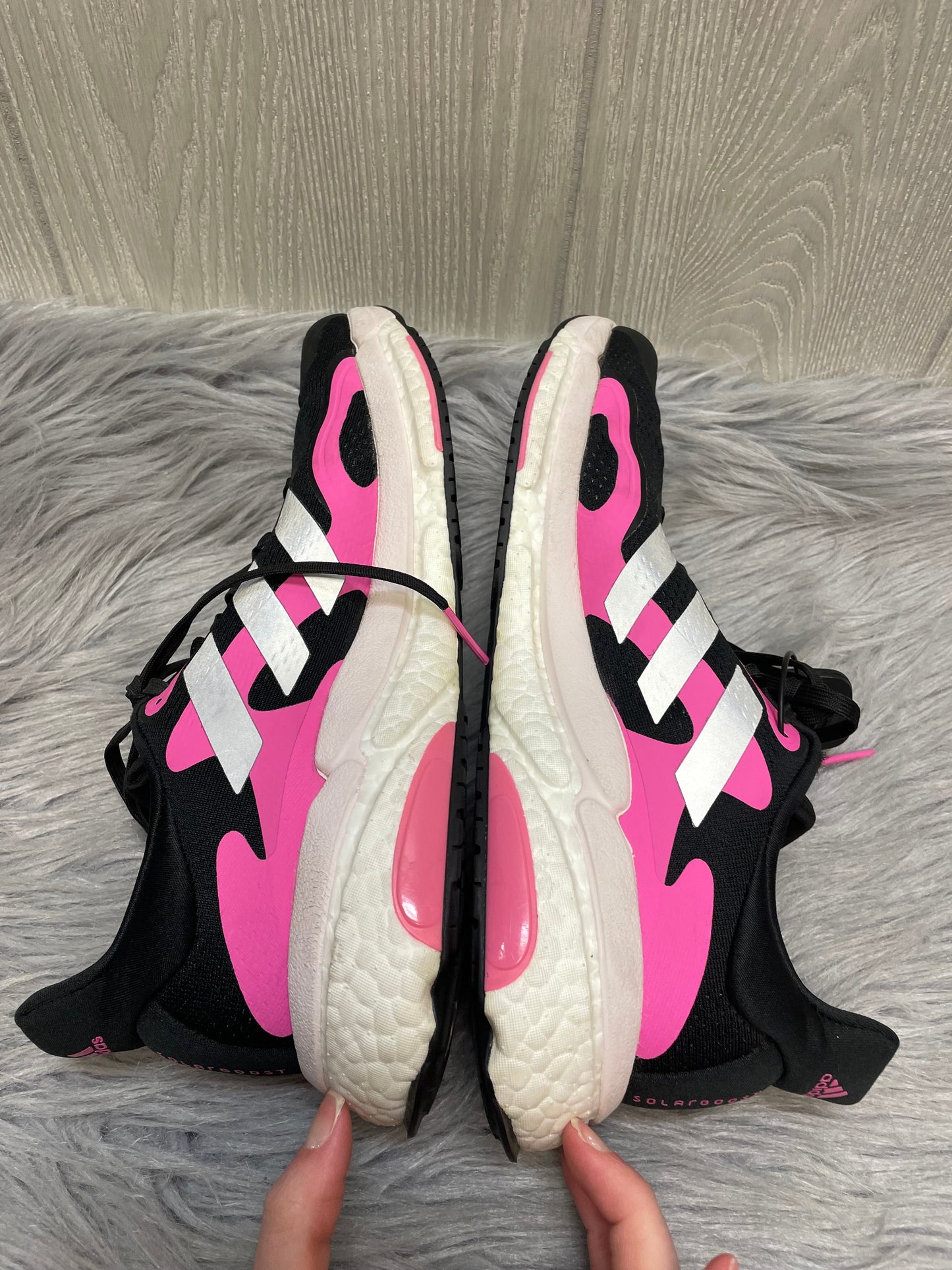 Shoes Athletic By Adidas In Black & Pink, Size: 11