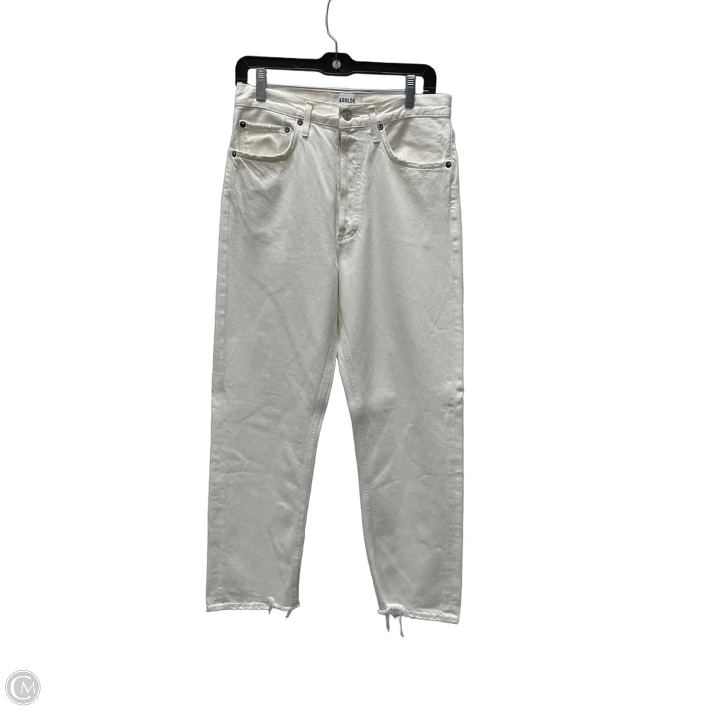 Jeans Cropped By Agolde In White, Size: 4