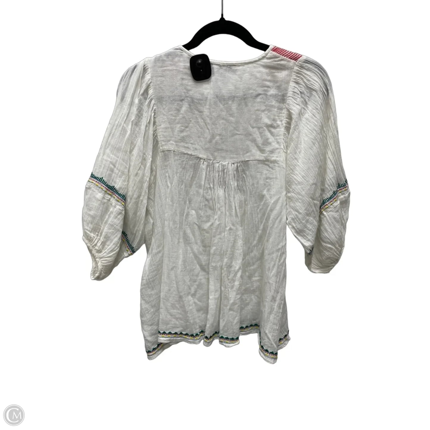 Top Short Sleeve By Clothes Mentor In White, Size: L