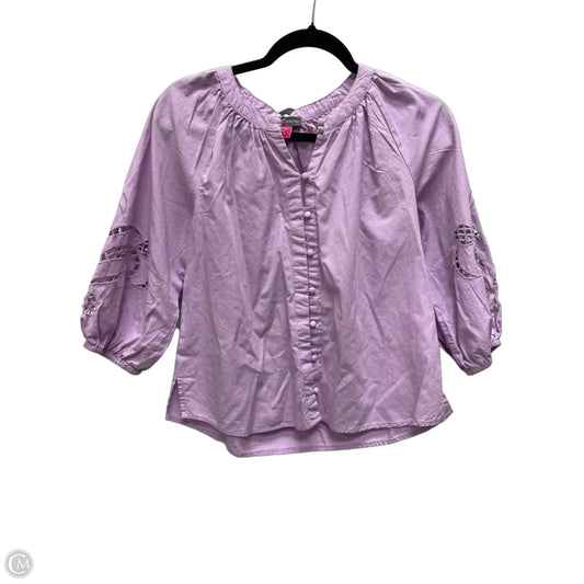 Top Short Sleeve By Vince Camuto In Purple, Size: S