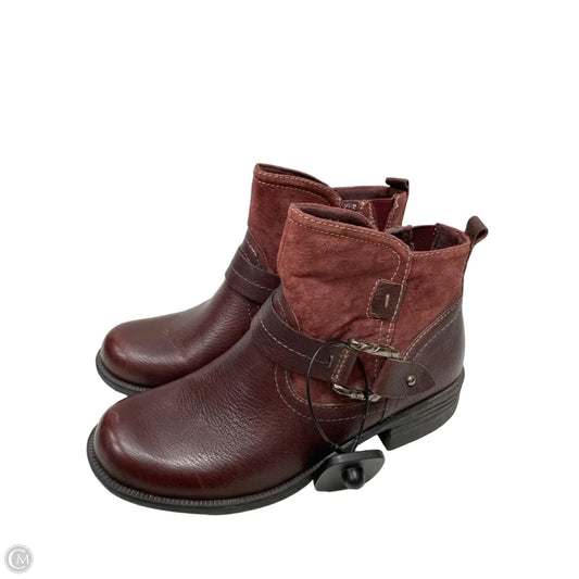 Boots Ankle Heels By Earth Origins In Maroon, Size: 8.5