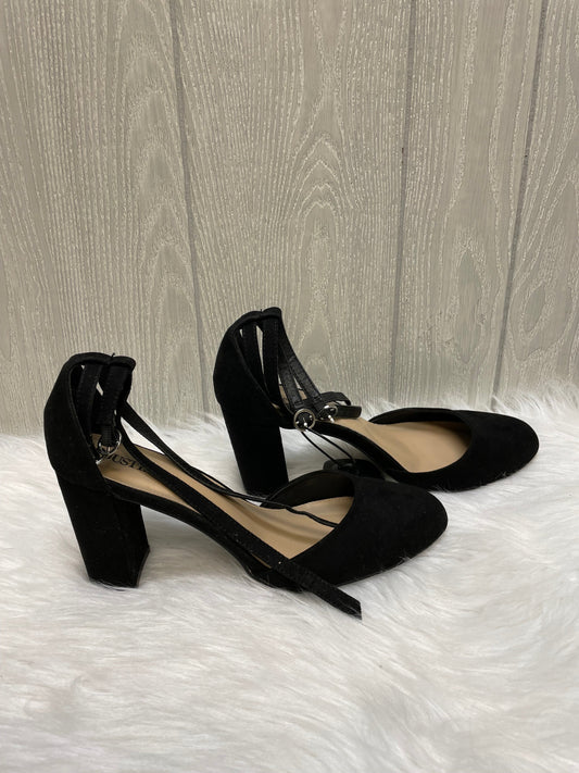 Black Shoes Heels Block Just Fab, Size 11