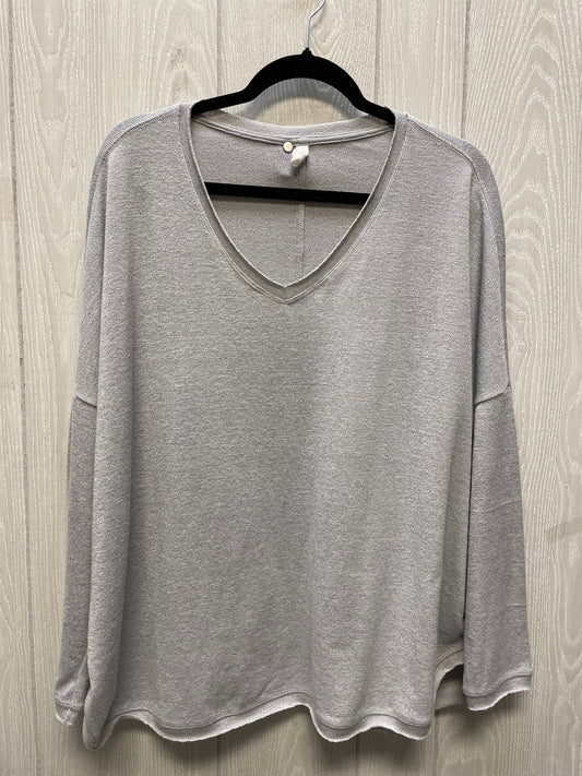 Top Long Sleeve By Wishlist In Grey, Size: L