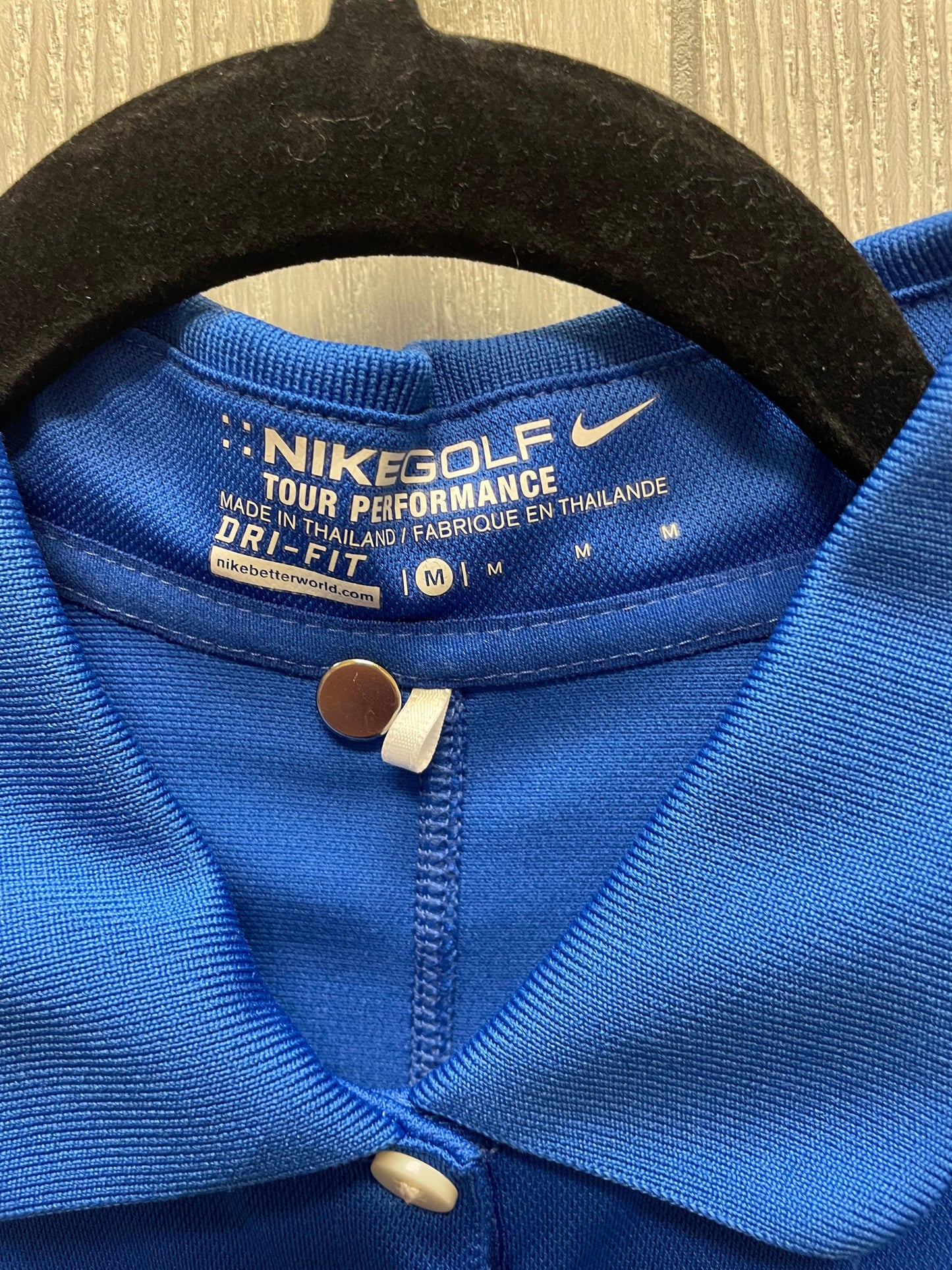 Blue Athletic Top Short Sleeve Nike Apparel, Size M