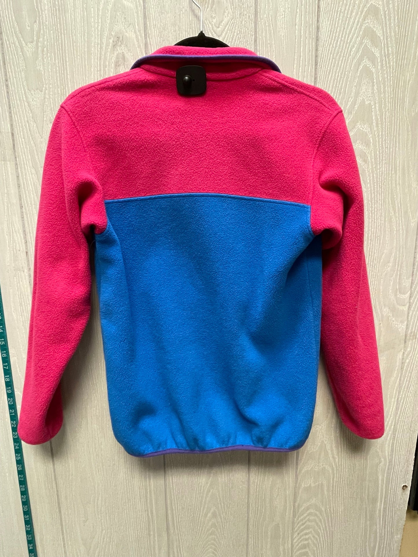 Jacket Fleece By Patagonia In Blue & Pink, Size: Xs