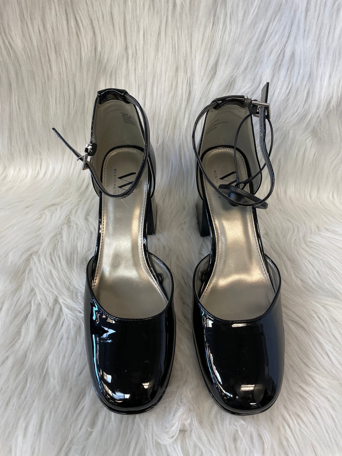 Black Shoes Heels Block Worthington, Size 10